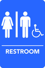 Toilet wash room restroom male and female vector sign