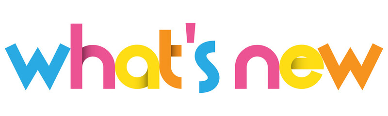 WHAT'S NEW colorful vector geometric type banner