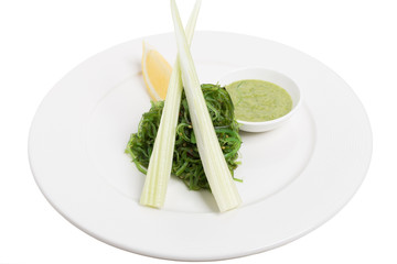 Hiyashi Wakame Chuka or Seaweed Salad.