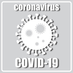 gray icon with light virus