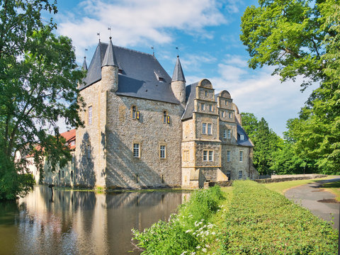 Water castle Schelenburg at Schledehausen, Bissendorf near Osnabrueck, Germany