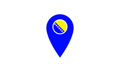 Bosnia and Herzegovina Location pin map navigation label symbol