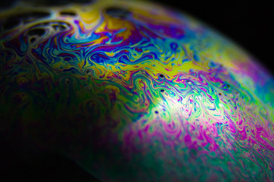 Abstract Closeup of Soap Bubble 