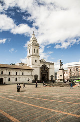 Fototapeta na wymiar Plaza de Santo Domingo Quito Ecuador South America
