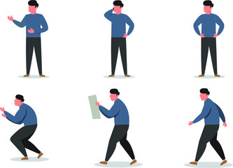 people motion set icons