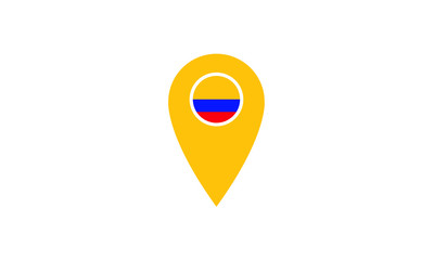 Colombia Location pin map navigation label symbol