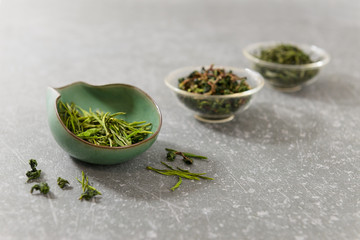  Oolong chinese tea leaves and hot drink