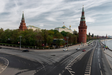 Beautiful view of Moscow city centre in summer