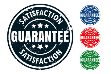 satisfaction guarantee rubber stamp seal design set