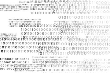 Fototapeta premium black and white binary code digital background design