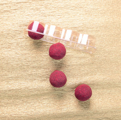 Raw energy balls with blueberries, nut and fruit.