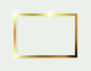 gold frame on white background