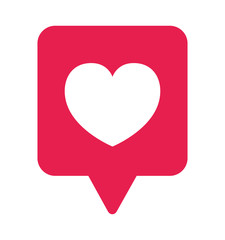 Isolated heart icon inside bubble vector design