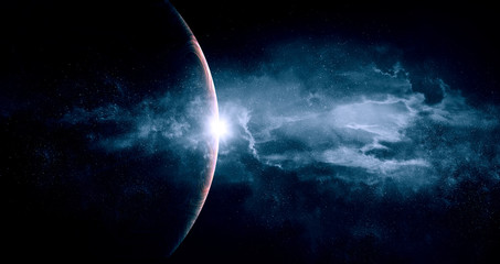 Image of outer space. . Mixed media