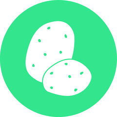 Potato vector icon, two potatoes icon design
