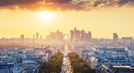 Paris view from Arc de Trimphe, France
