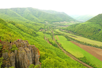 Aerial view of Janosikovu bastu in the Velka Lodina area in Slovakia