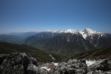 Fototapeta na wymiar mountain landscape with snow