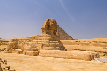 sphinx and pyramid