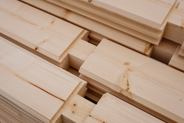 wood house construction material , wooden beams