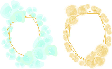 Floral template for a wedding invitation. Greeting card for your text.Vector