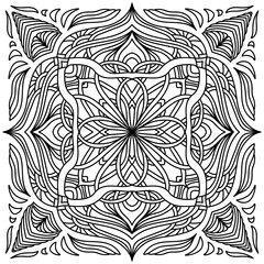 Hand drawn vector pattern with abstract ornaments in celtic style. Abstract background. Decorative surface design for prints, wallpaper, cover, stationery, web, scrapbook. Coloring book page