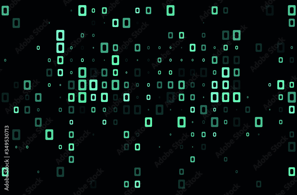 Wall mural binary code numbers