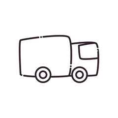 Fototapeta premium truck line style icon vector design