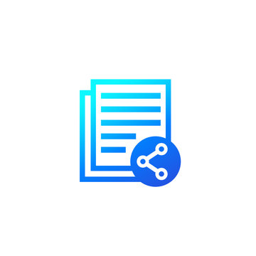 Shared Documents Icon On White