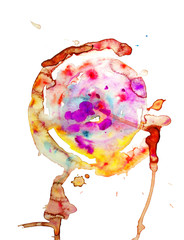 Abstract colorful circle splash background art