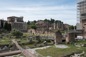 Roman forum without people