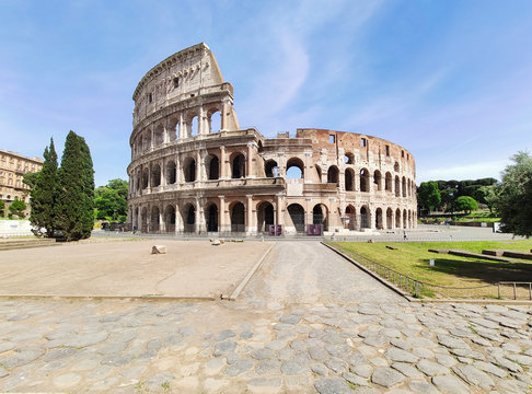 Coliseum in Rome without people