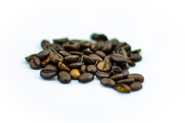 Beautiful macro shot of coffee beans