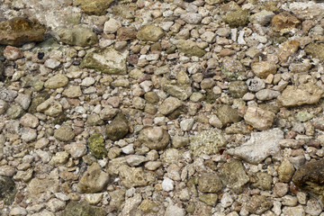 Background texture of stones in the water