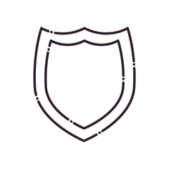 Shield line style icon vector design