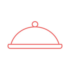 Food platter line style icon vector design