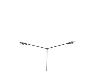 street lamp post isolated on white background