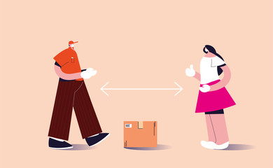 the courier service leaves the package at a safe distance