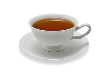 Cup of tea isolated on white background