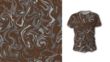 Marble seamless pattern. Ideal for fabric, wallpaper, textile, bedding, t-shirt print.Vector illustration. Isolated on white background