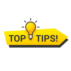 Top tops icon, useful practical advice button