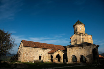Fototapeta premium The monastery of Ghelati illuminated by the morning sun.