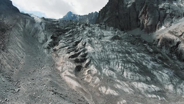 Glacier Ak-Sai in Ala Archa National Park Kyrgyzstan