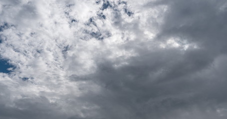 Time lapse of flying clouds nature background no birds, no flicker
