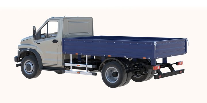 3D rendering of a brand-less generic utility truck