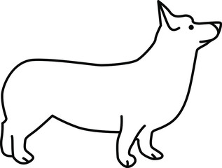 An icon illustration of a Corgi