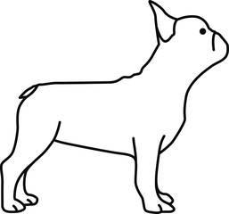 An icon illustration of a French Bulldog