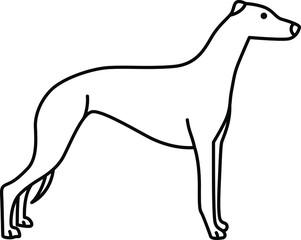 An icon illustration of a Greyhound