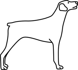 An icon illustration of a Great Dane