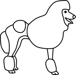An icon illustration of a Poodle